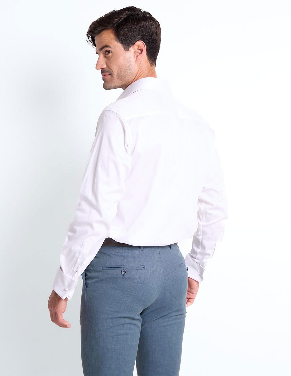 Camisa de vestir L.P.C. de algodón manga larga para hombre