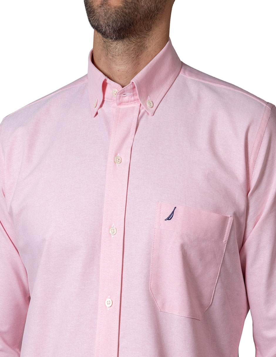 Camisa de vestir Nautica de algodón manga larga para hombre