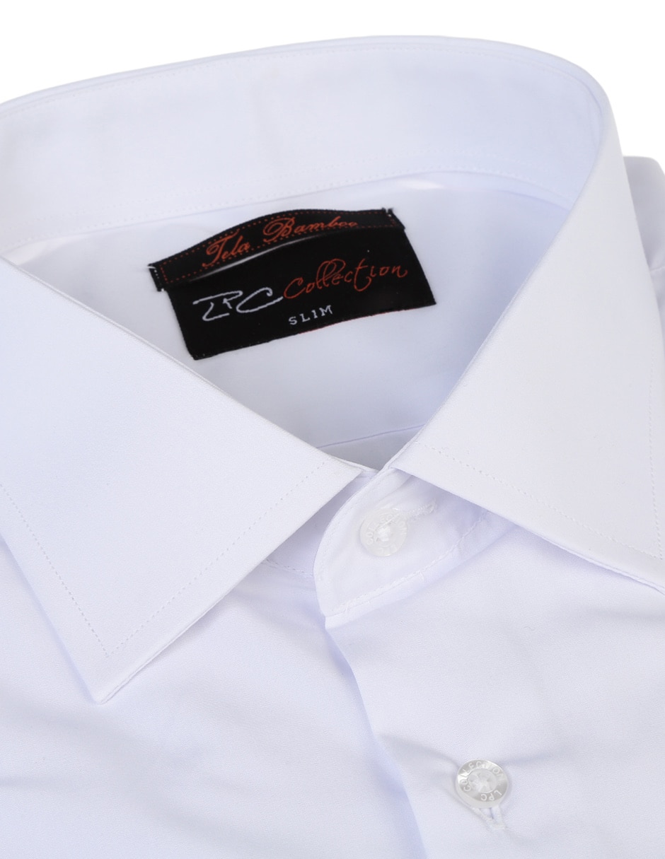Camisa de vestir de bambú manga larga para hombre 4
