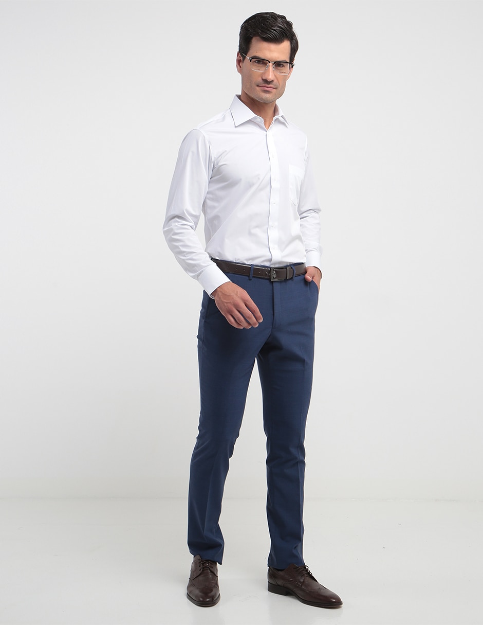 Camisa de vestir L.P.C. de bambú manga larga para hombre