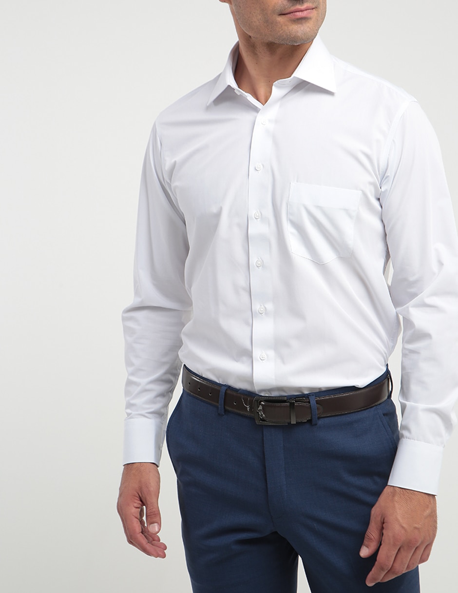 Camisa de vestir L.P.C. de bambú manga larga para hombre