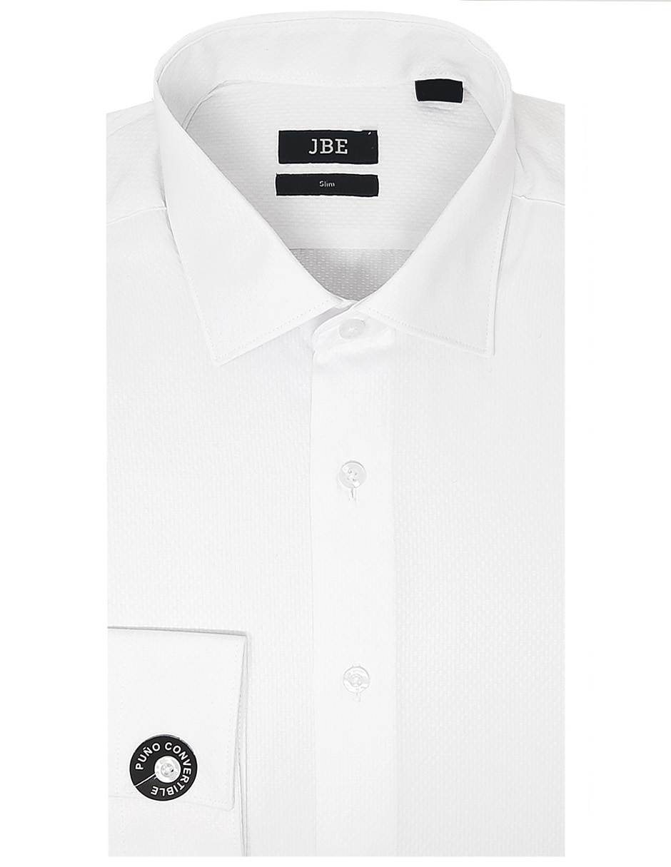 Camisa de vestir jbe de manga larga para hombre