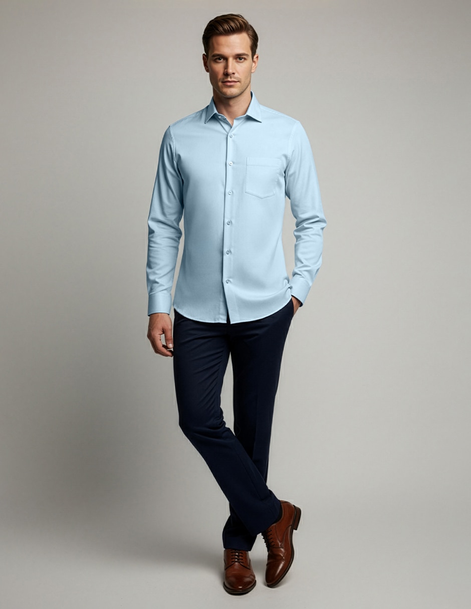 Camisa de vestir manga larga para hombre