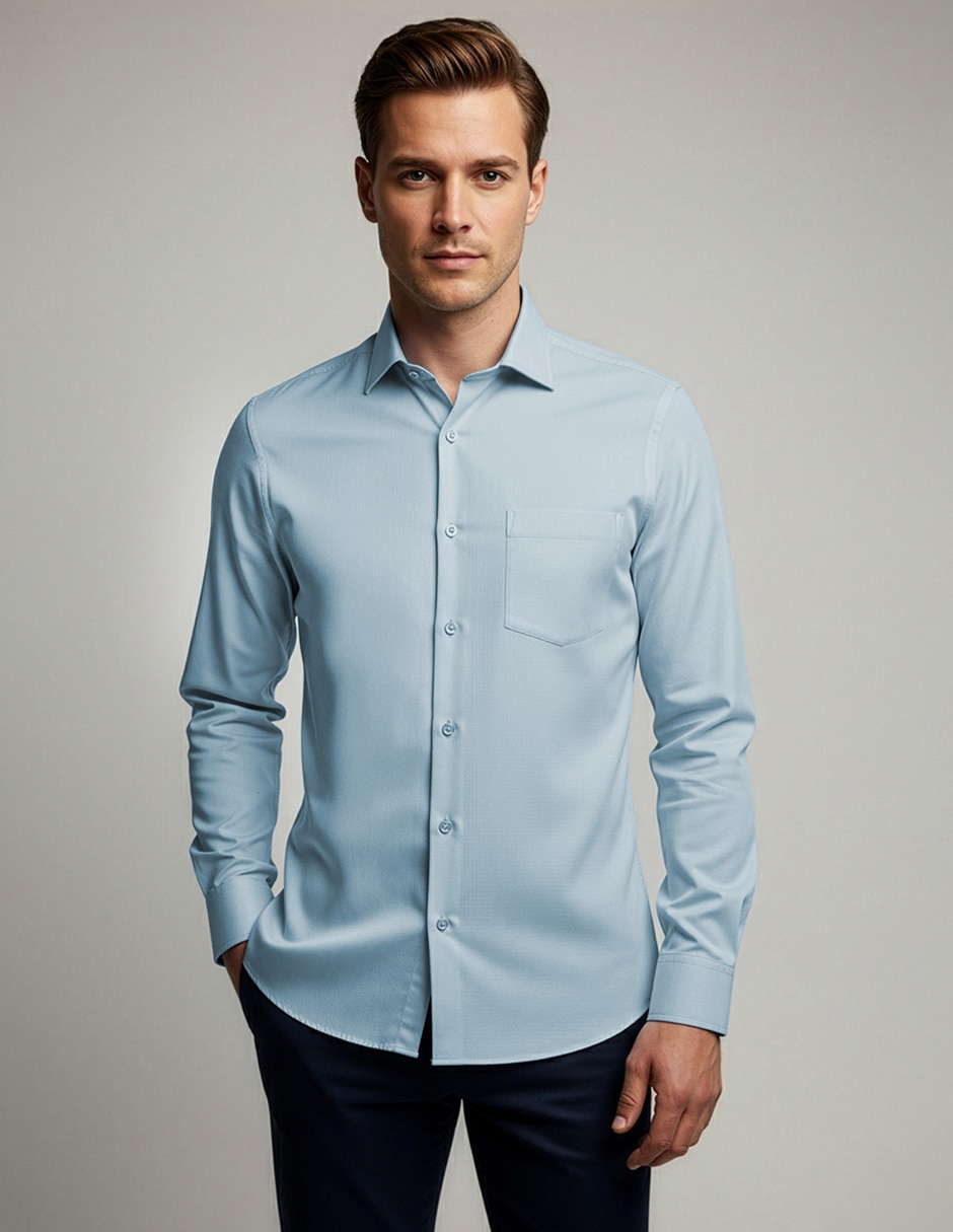 Camisa de vestir Jbe manga larga para hombre