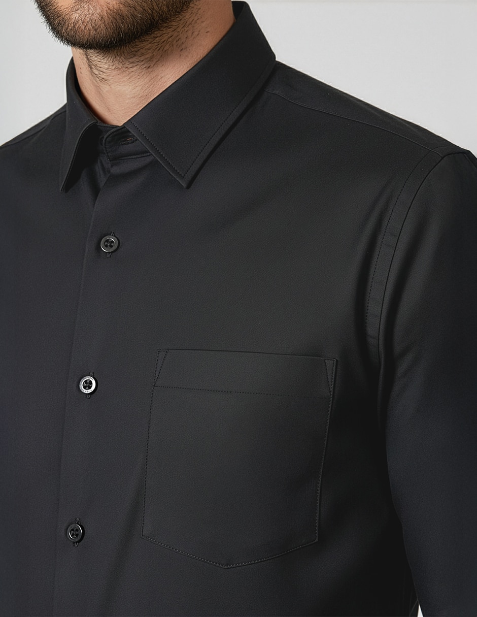 Camisa de vestir JBE de algodón manga larga para hombre