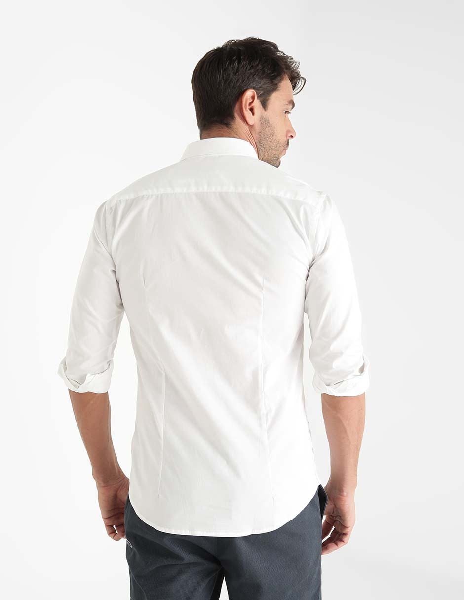 Camisa de vestir JBE de algodón manga larga para hombre