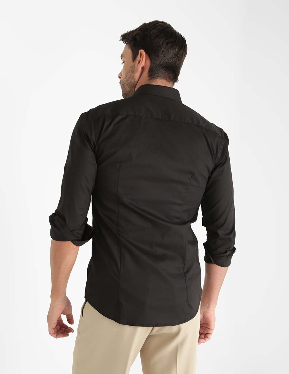 Camisa de vestir JBE de algodón manga larga para hombre