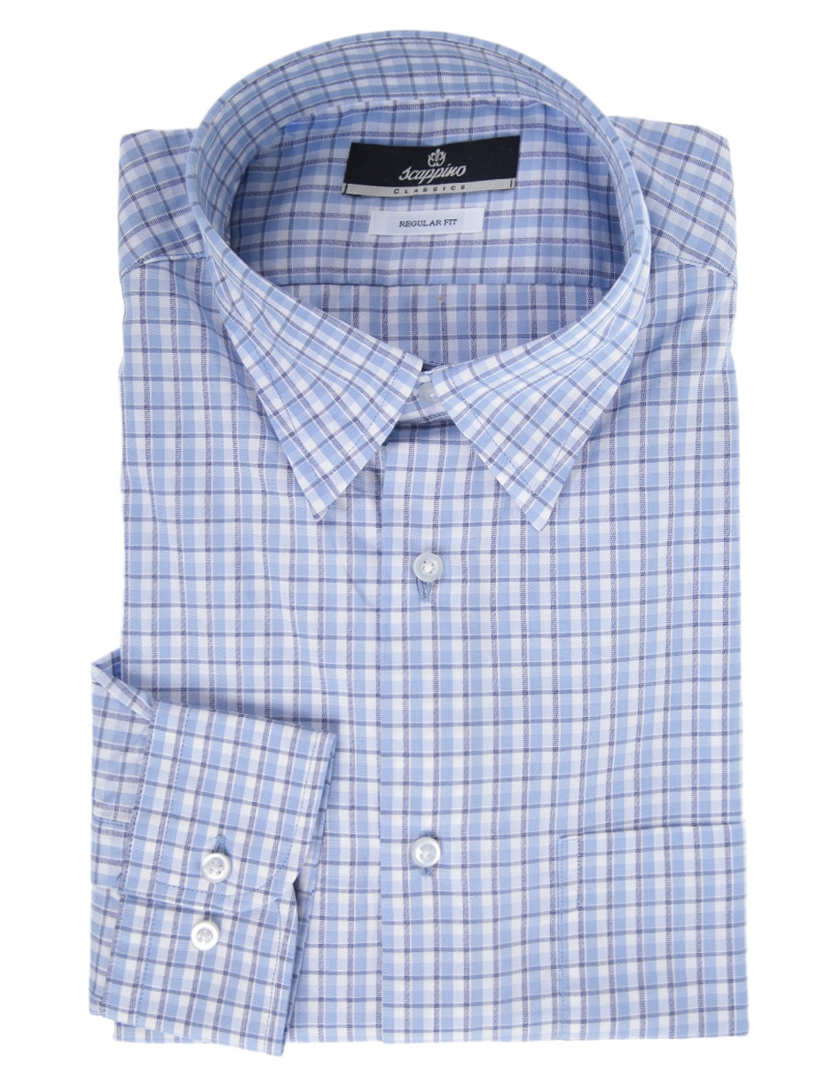 Camisa formal de algodón manga larga para hombre