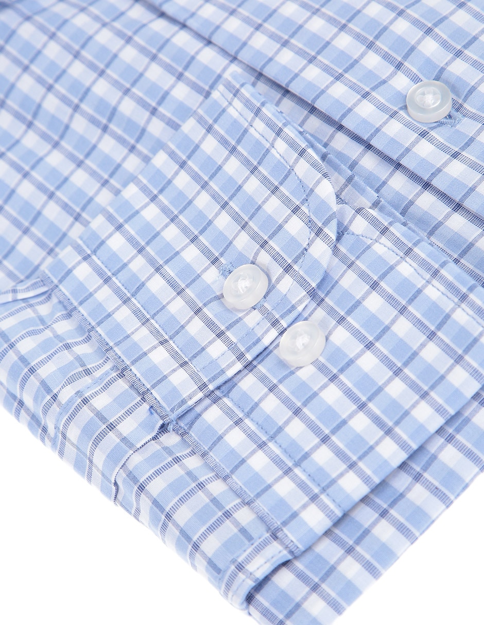 Camisa formal de algodón manga larga para hombre