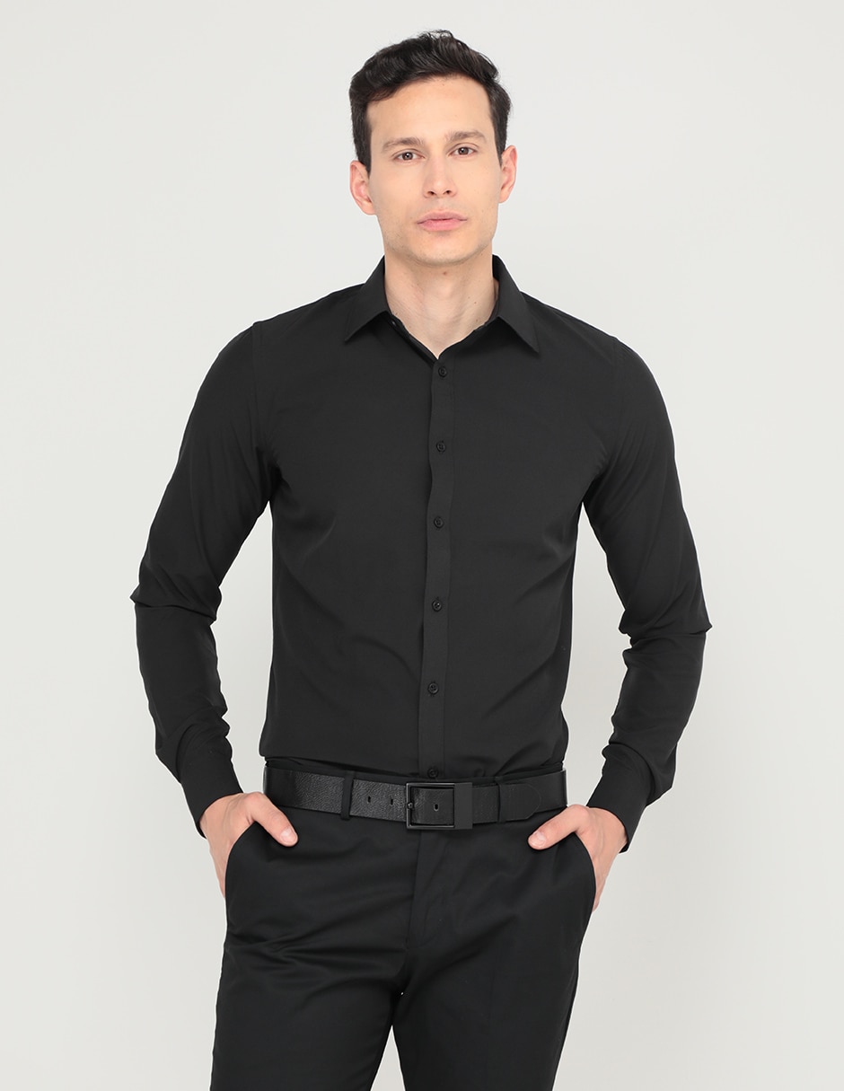 Camisa de vestir manga larga para hombre