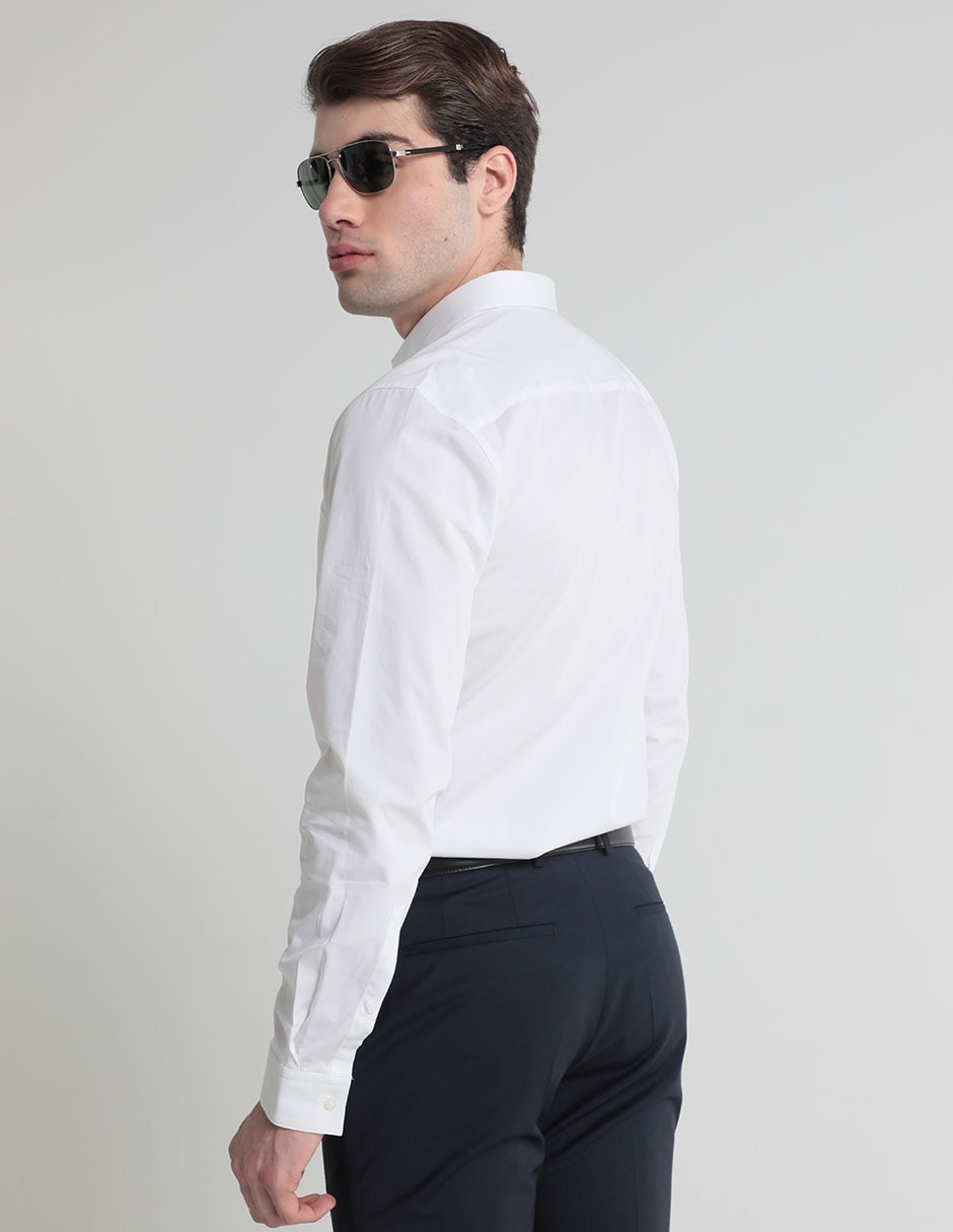 Camisa de vestir de algodón manga larga para hombre 2