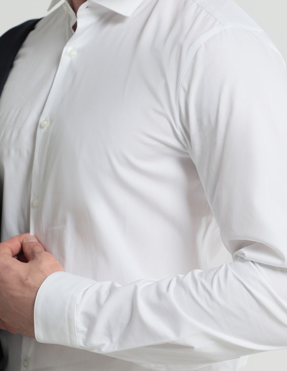Camisa de vestir de algodón manga larga para hombre 4