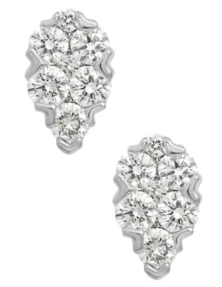 Broqueles de oro blanco 18 K con acabado pavé diamante 1