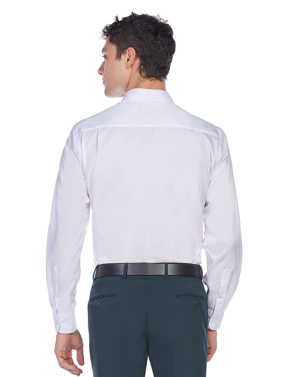 Camisa formal de algodón manga larga para hombre