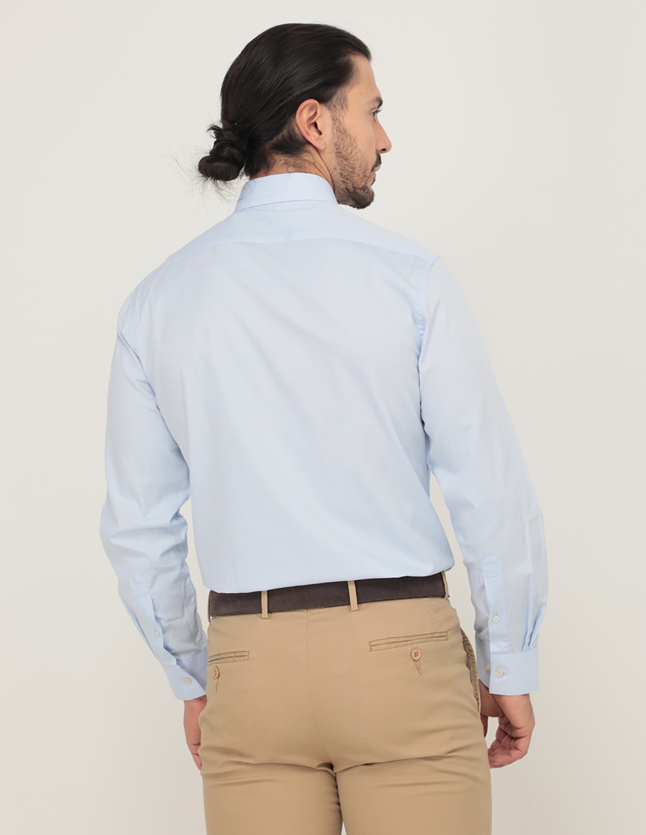 Camisa de vestir Dkny C de algodón manga larga para hombre
