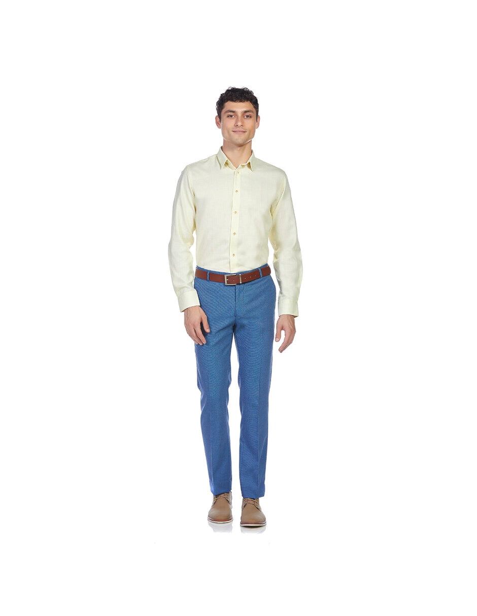 Camisa formal de algodón manga larga para hombre 2