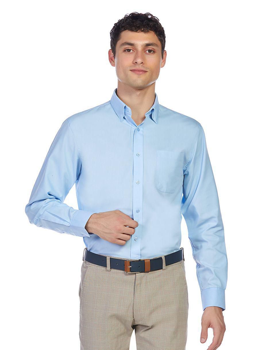Camisa formal manga larga para hombre
