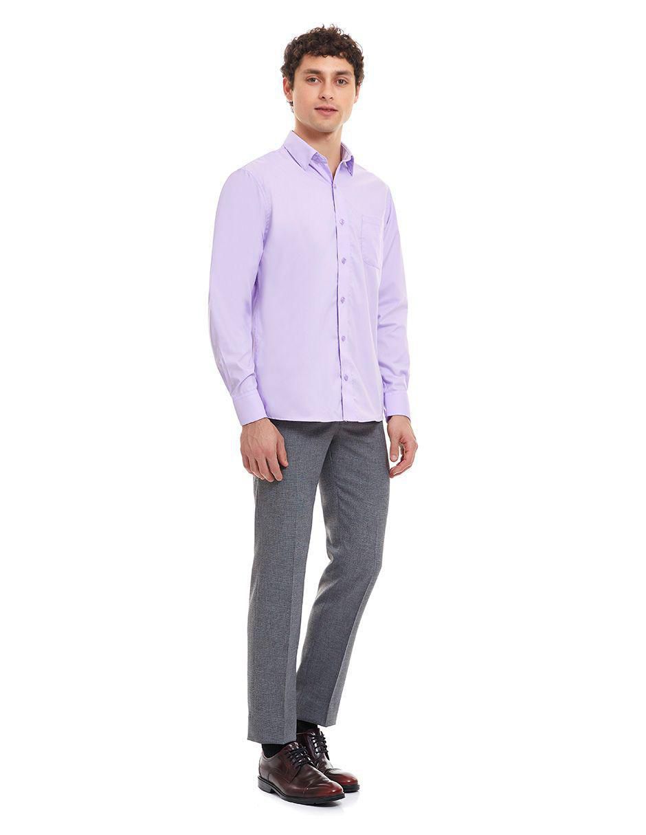 Camisa formal manga larga para hombre 4