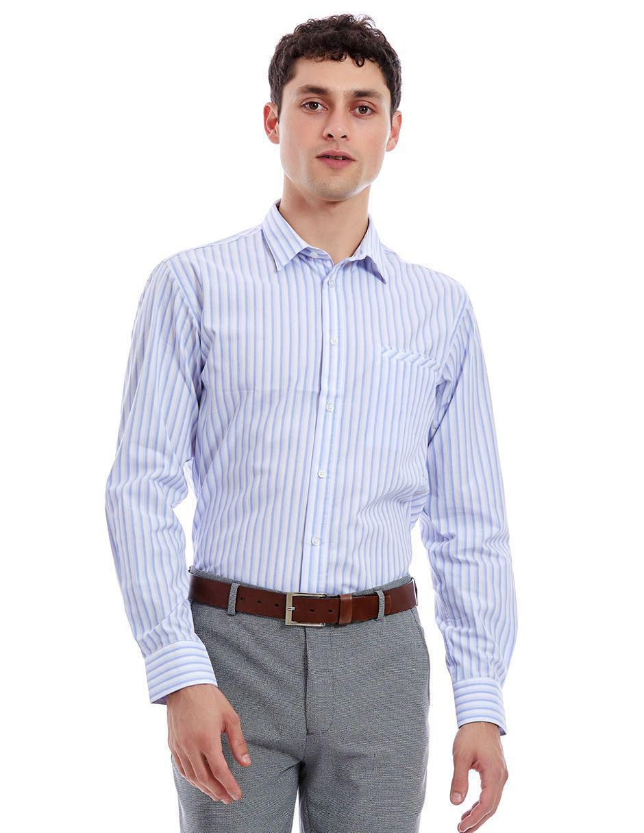 Camisa formal manga larga para hombre
