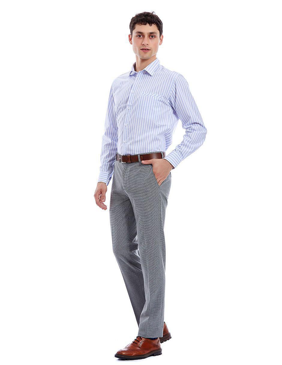 Camisa formal manga larga para hombre 5
