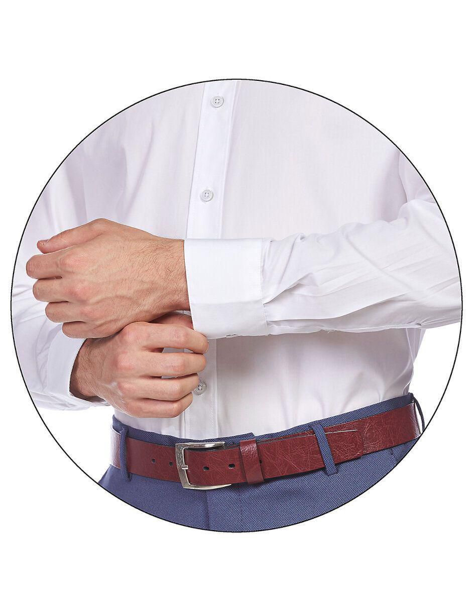 Camisa formal de algodón manga larga para hombre 2