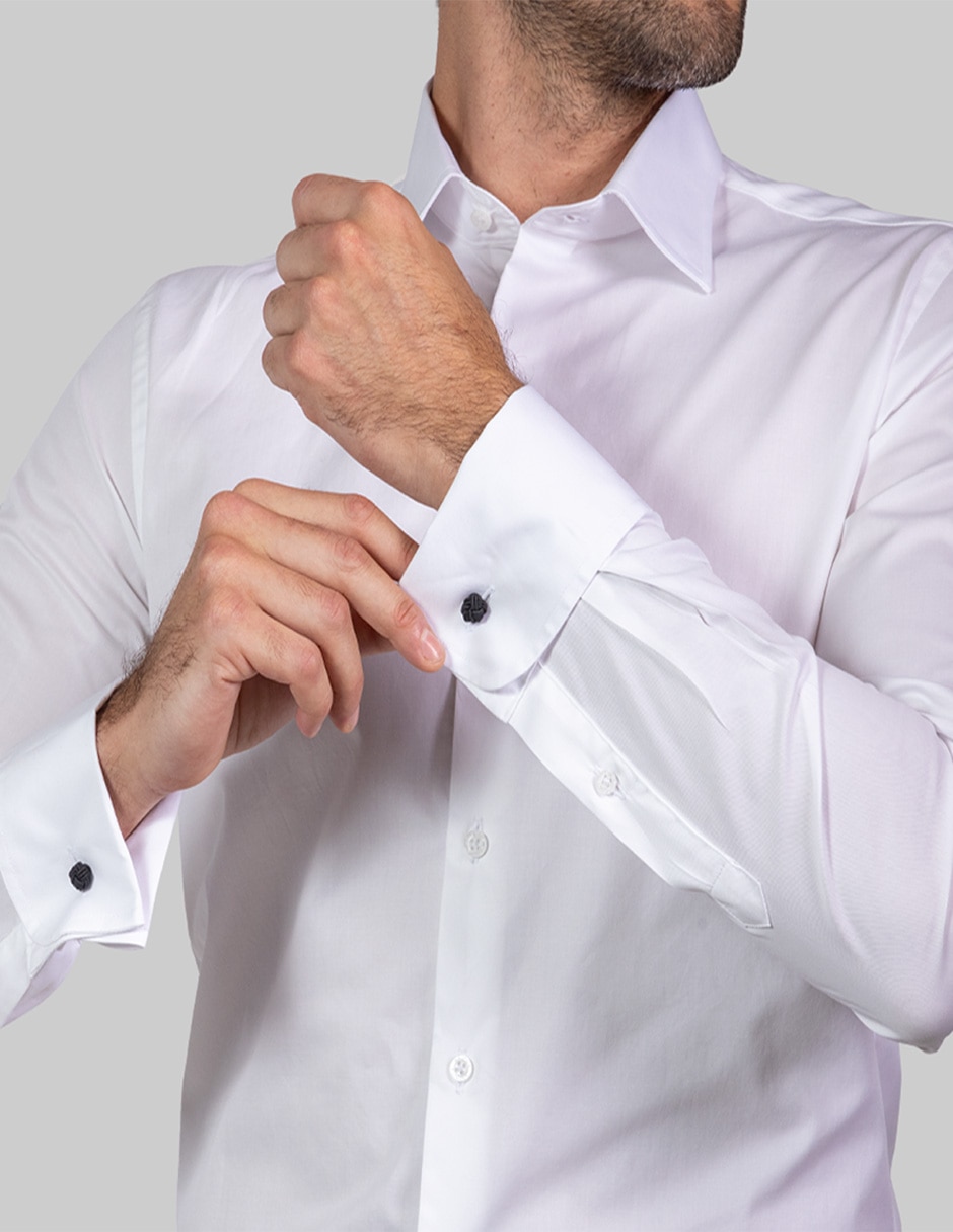 Camisa de vestir de algodón manga larga para hombre 3