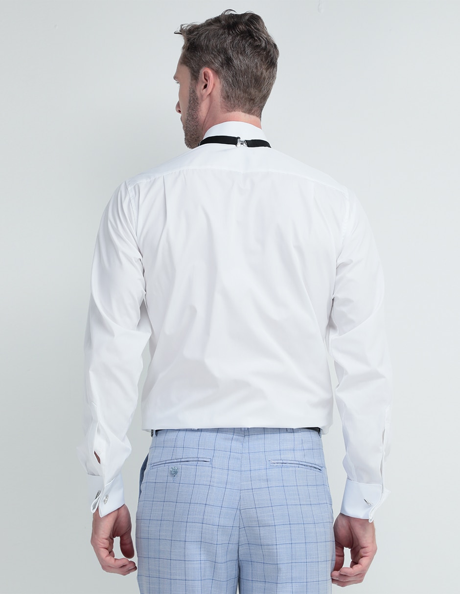 Camisa etiqueta de algodón manga larga para hombre 2