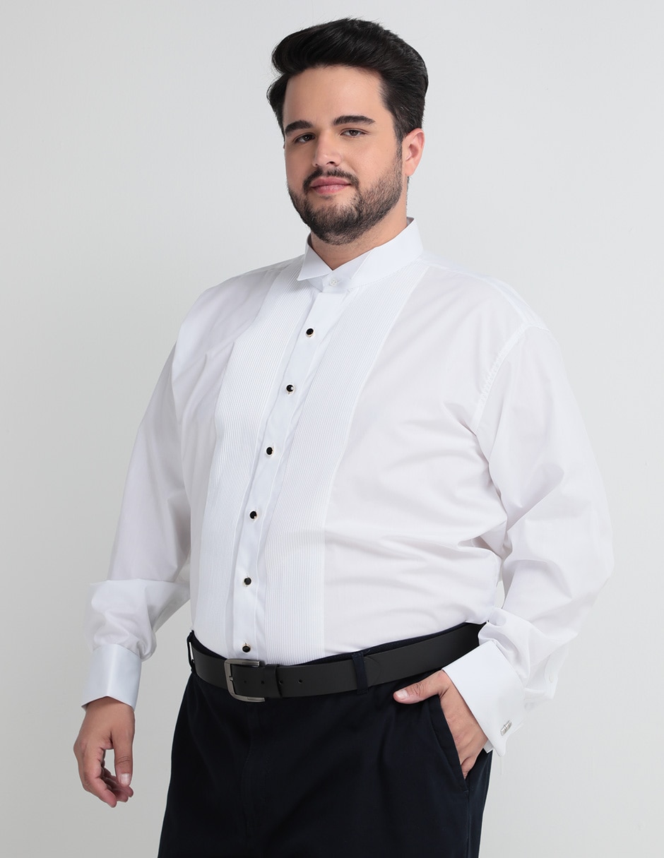 Camisa etiqueta de algodón manga larga para hombre 2