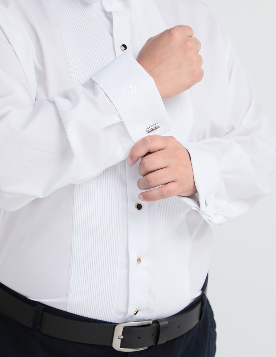 Camisa etiqueta de algodón manga larga para hombre 4