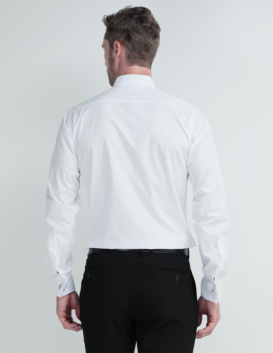 Camisa etiqueta de algodón manga larga para hombre 2