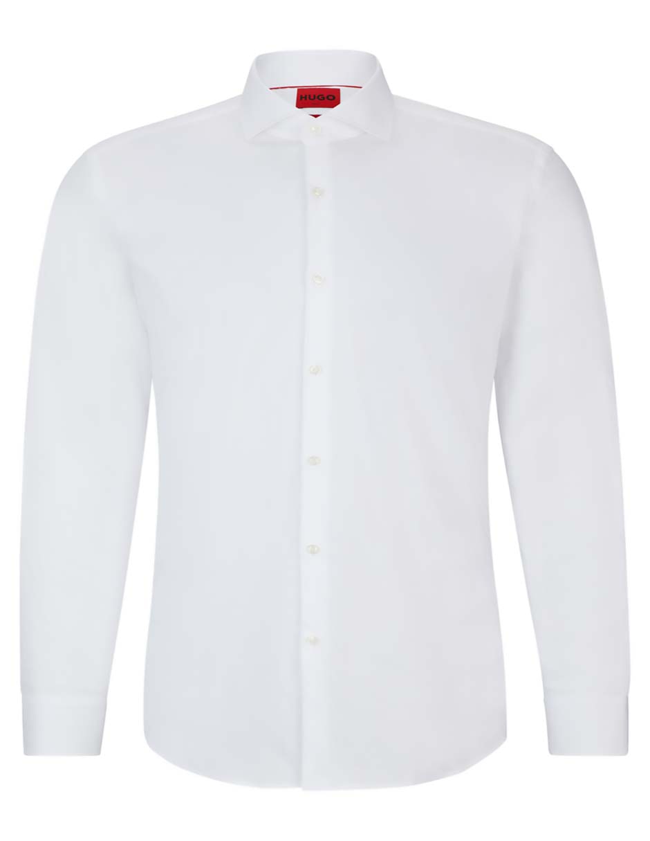 Sobrecamisa business casual de algodón manga larga para hombre 2