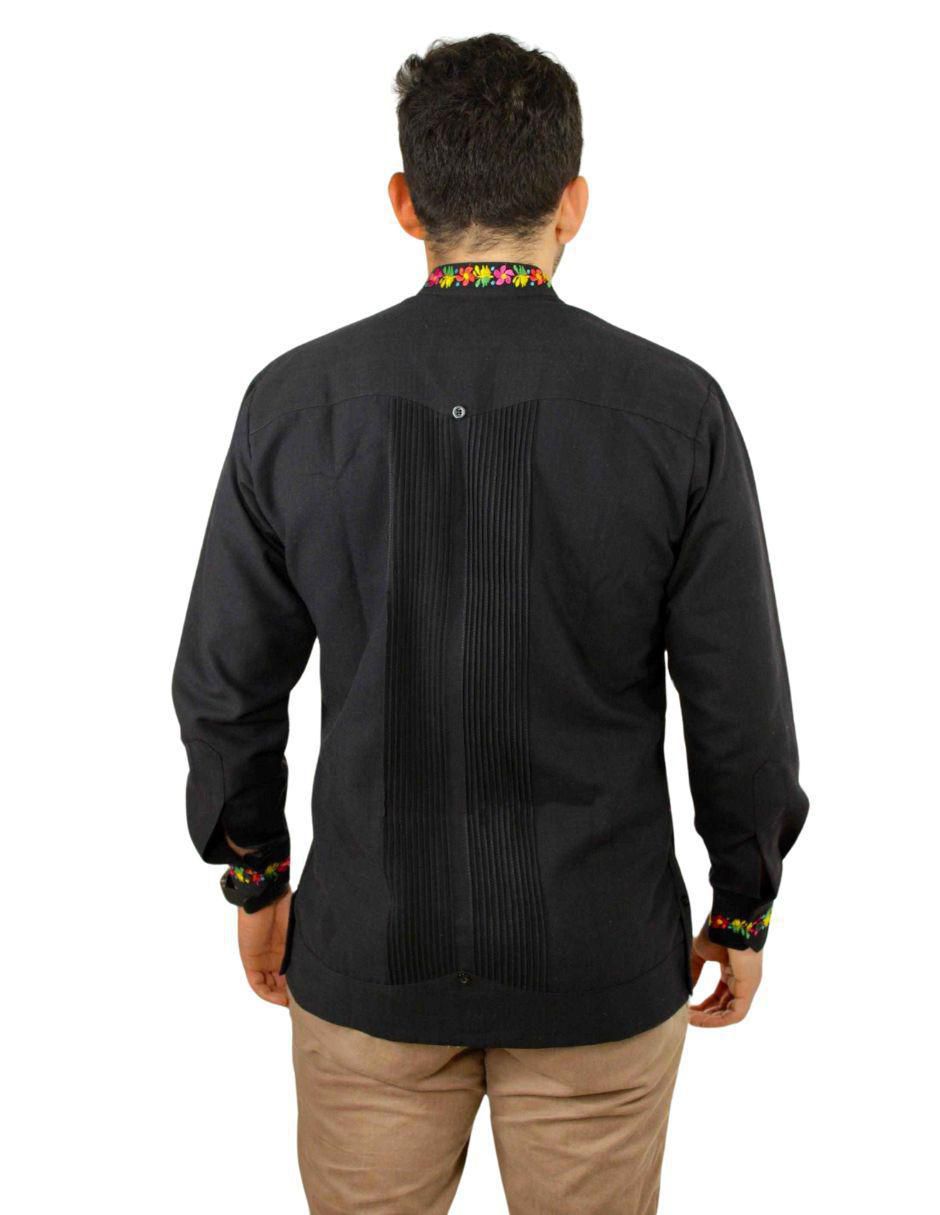 Guayabera manga larga para hombre 5
