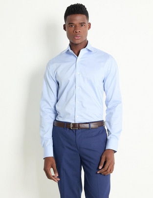 Camisa de vestir Hilfiger de algodón manga larga para hombre Camisa de vestir Hilfiger de algodón manga larga para hombre