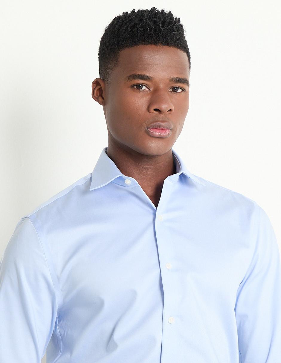 Camisa de vestir Hilfiger de algodón manga larga para hombre 4