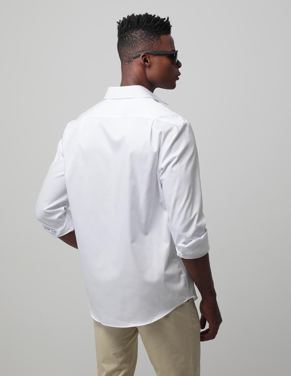 Camisa de vestir Hilfiger de algodón manga larga para hombre 2