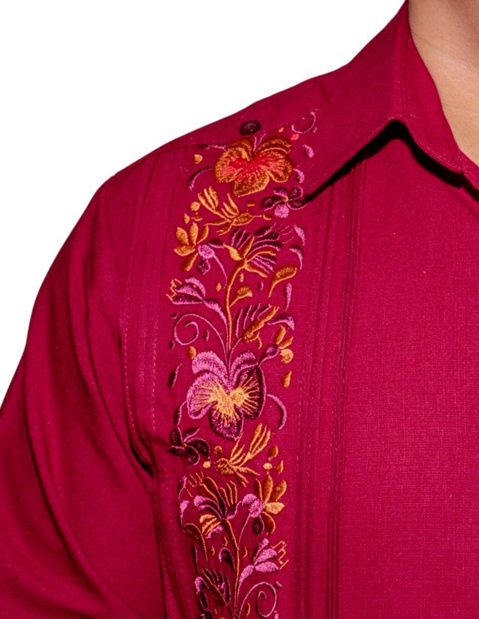 Guayabera manga larga para hombre 4