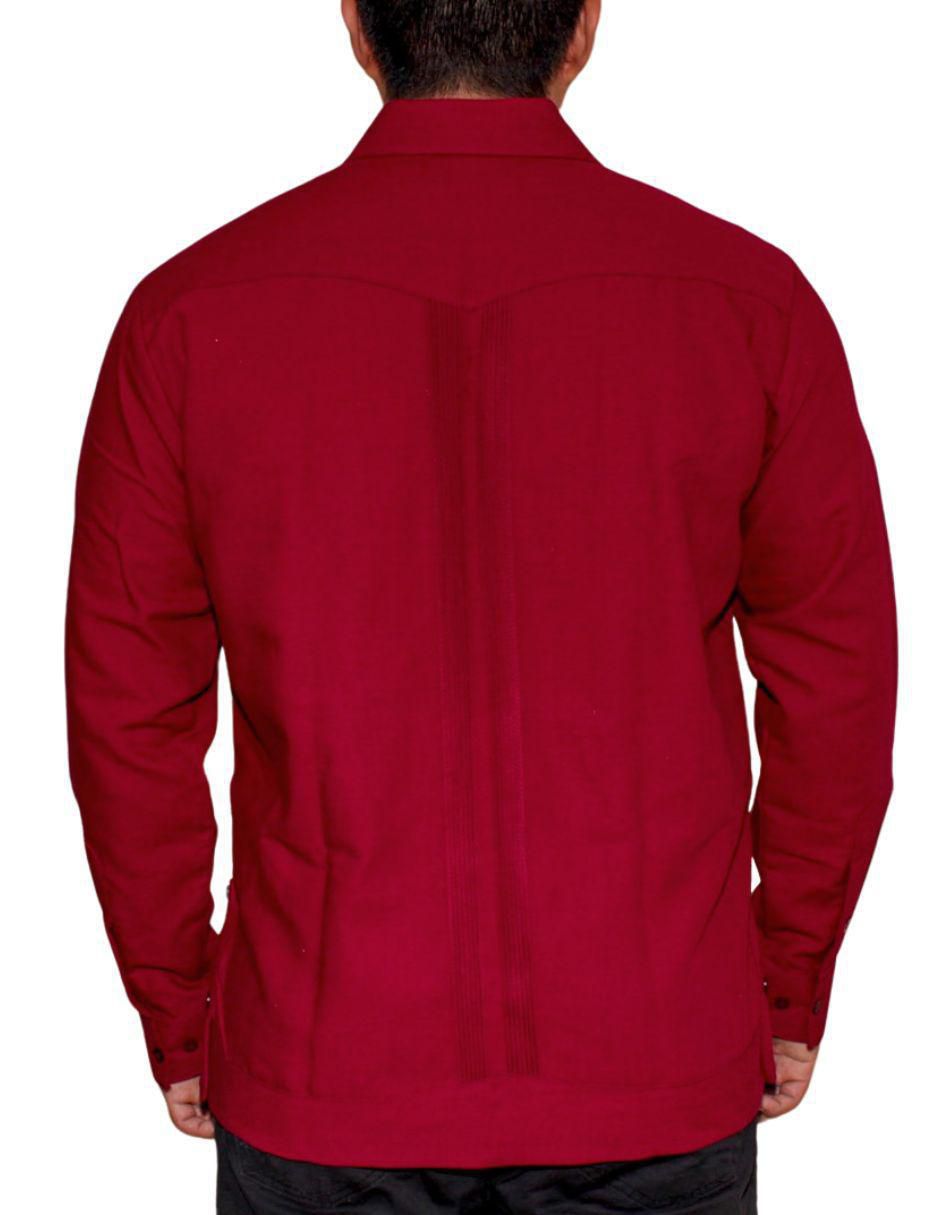 Guayabera manga larga para hombre 5