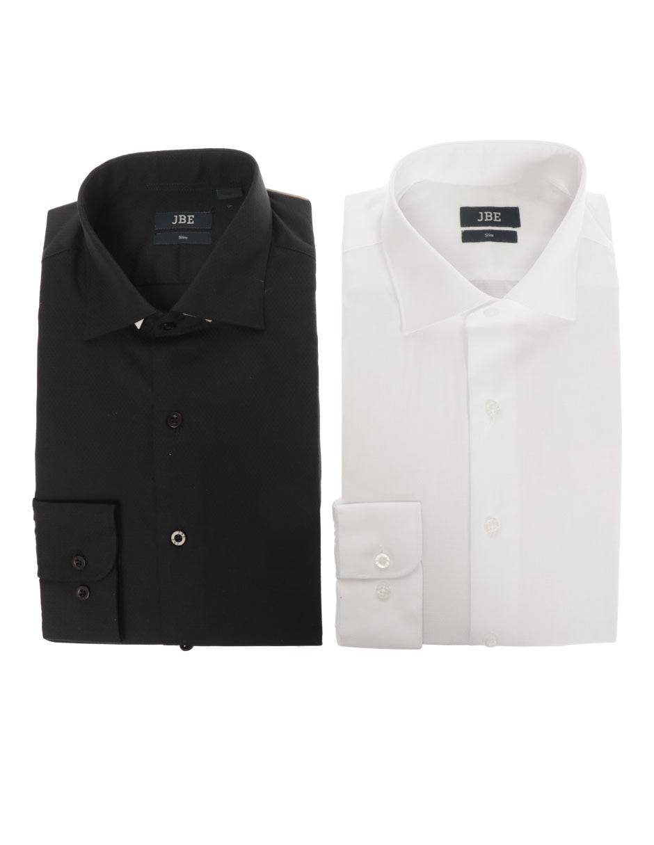 Set de camisas de vestir jbe manga larga para hombre