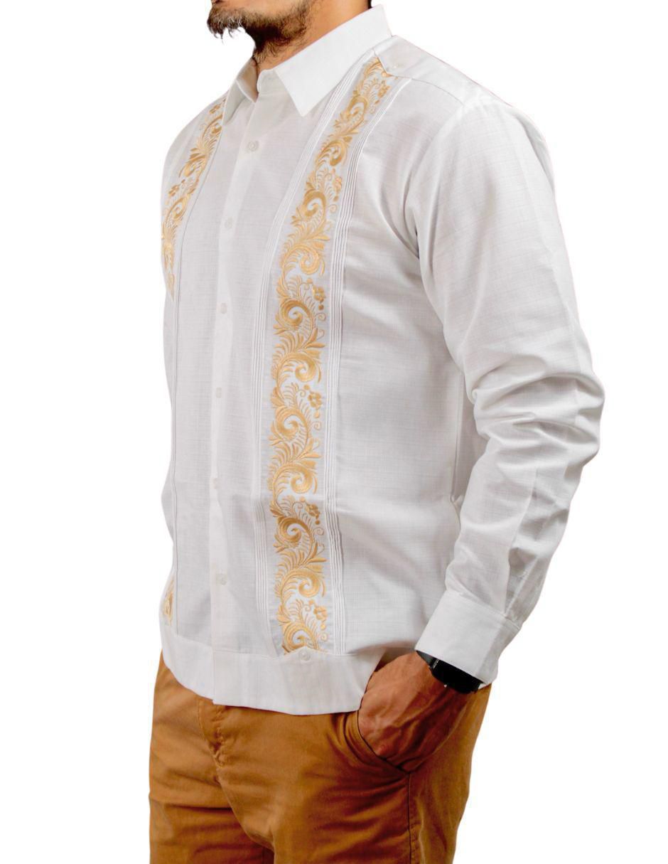 Guayabera manga larga para hombre