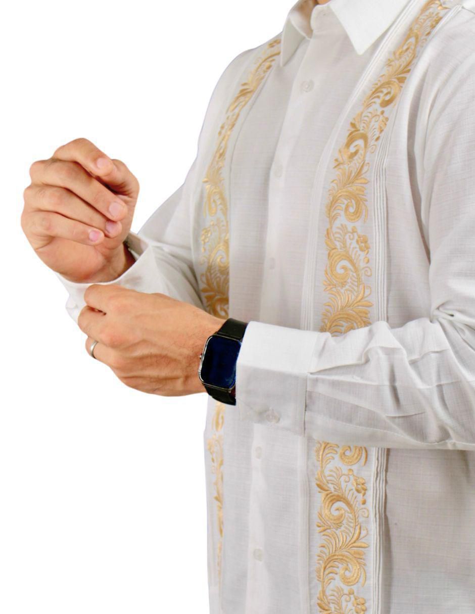 Guayabera manga larga para hombre