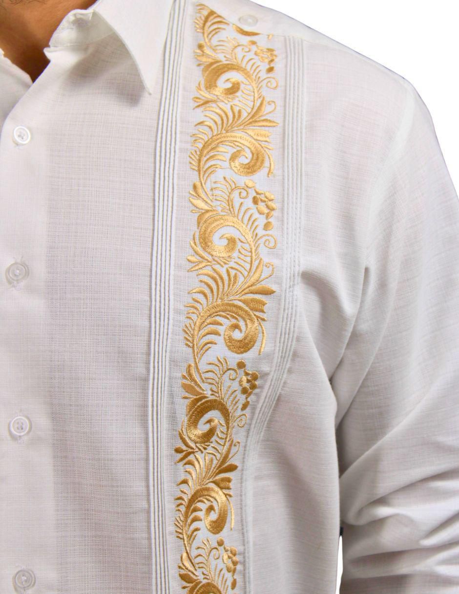 Guayabera manga larga para hombre