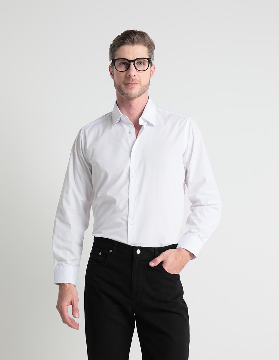 Camisa de vestir Regent Street de algodón manga larga para hombre