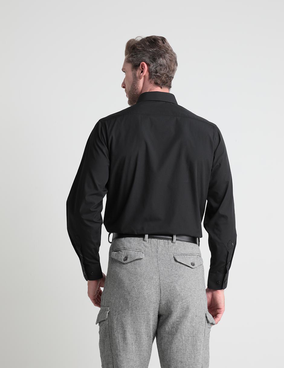 Camisa de vestir Regent Street de algodón manga larga para hombre