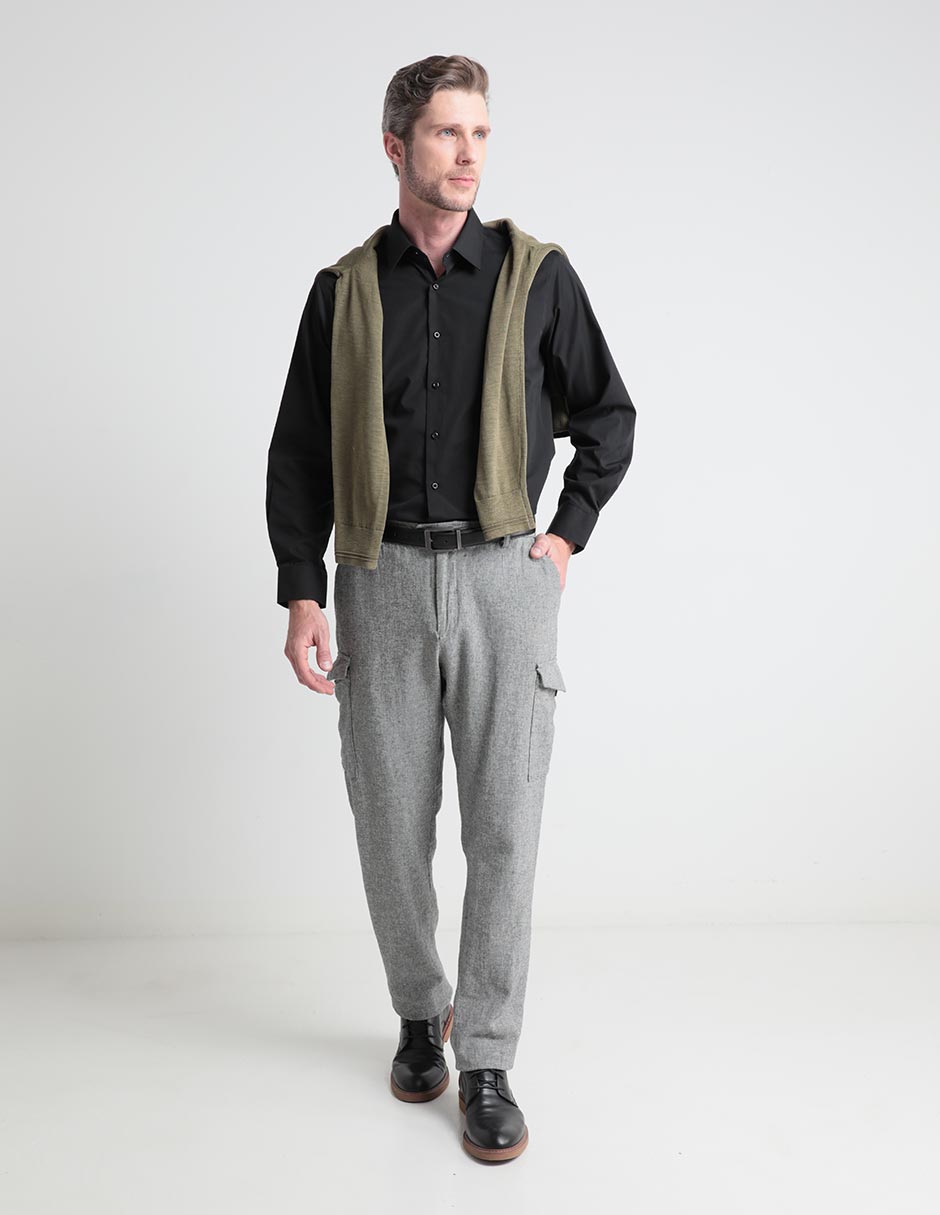 Camisa de vestir Regent Street de algodón manga larga para hombre