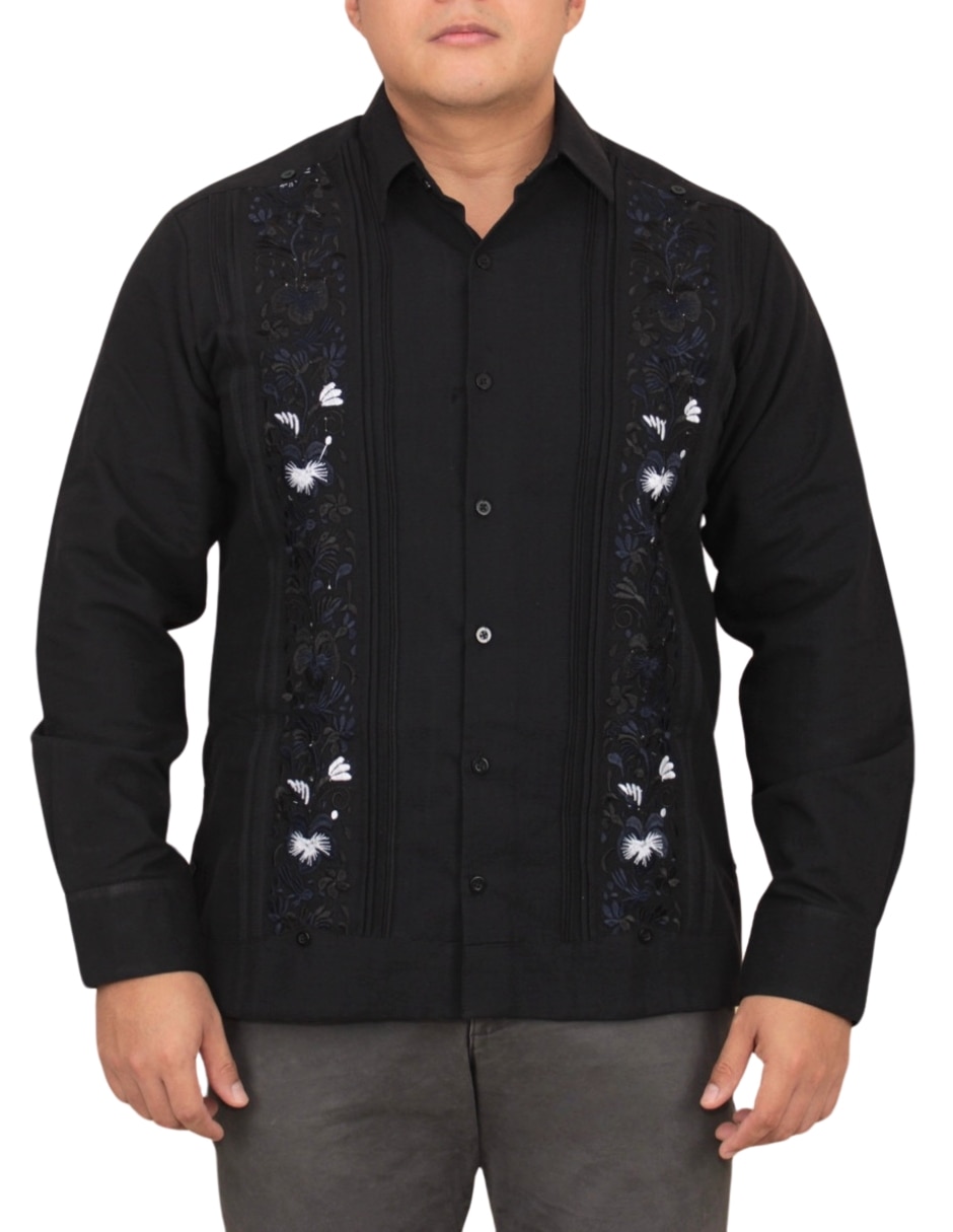 Guayabera manga larga para hombre