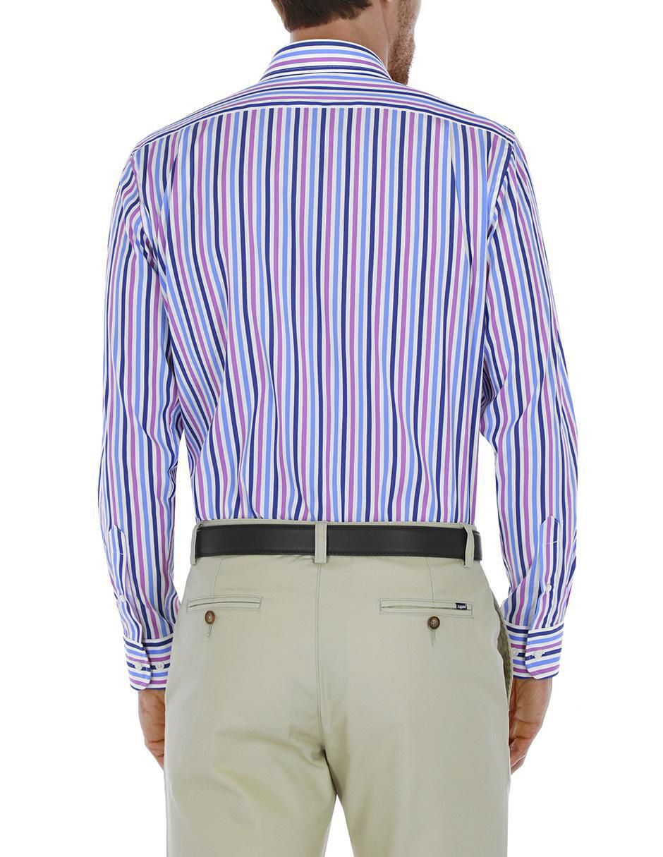 Camisa de vestir de algodón manga larga para hombre