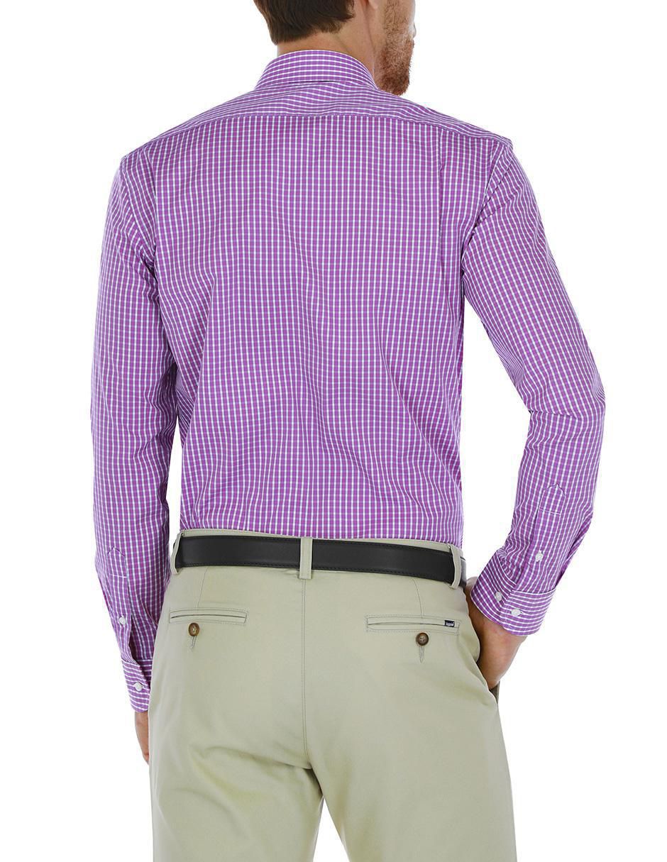 Camisa formal de algodón manga larga para hombre 4
