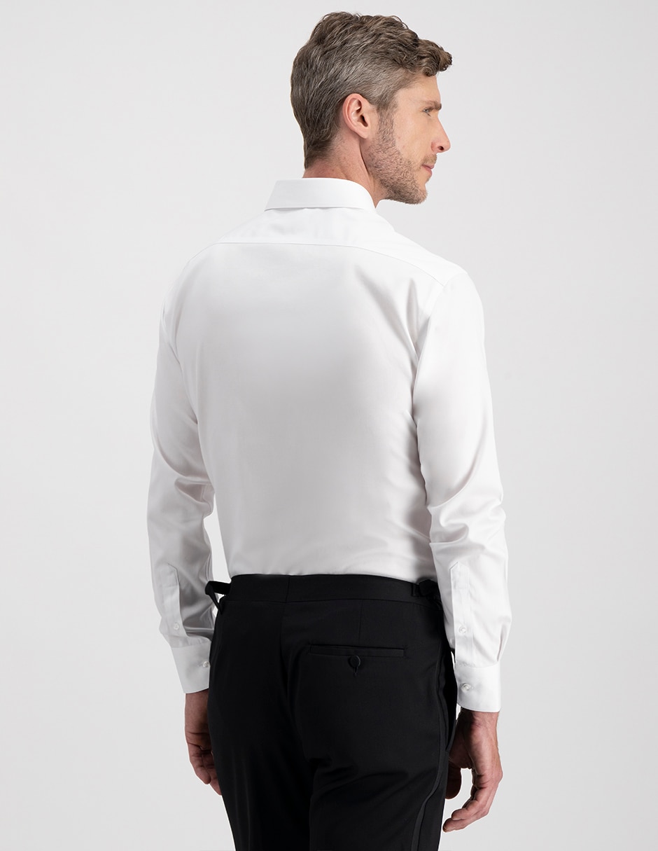 Camisa de vestir Calderoni de algodón manga larga para hombre