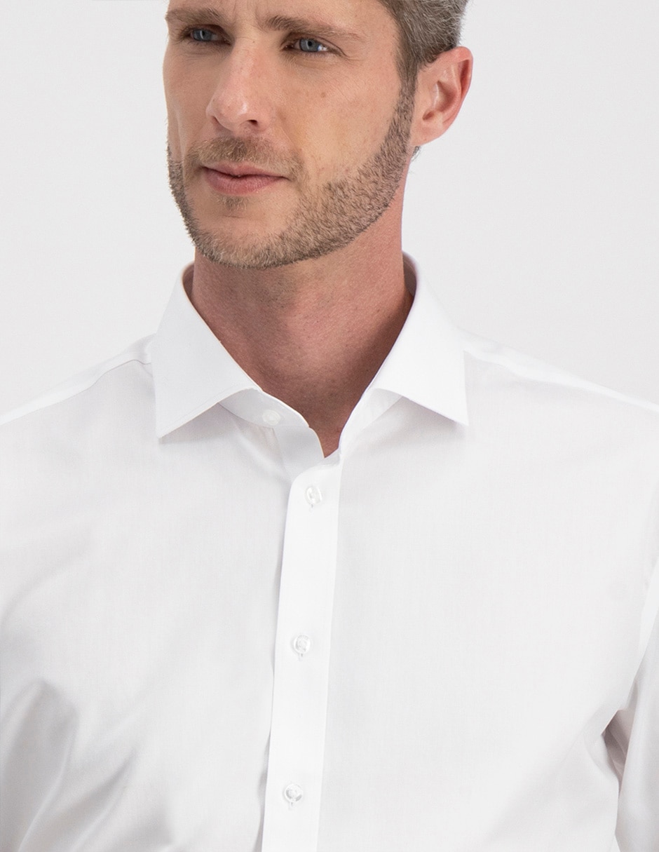 Camisa de vestir Calderoni de algodón manga larga para hombre