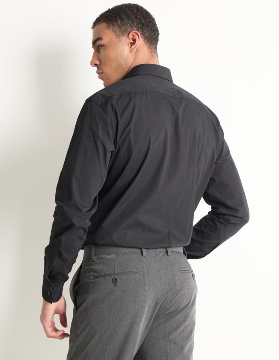 Camisa de vestir Hugo de algodón manga larga para hombre